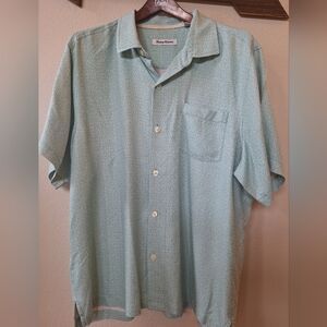 Tommy Bahama Silk COAST PAQUITO GEO Camp Shirt Resort Mens Size L